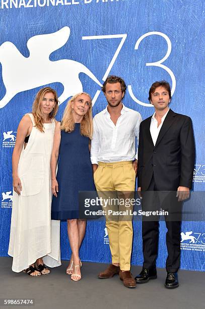 Producer Amy Berg, Franca Sozzani, director Francesco Carrozzini and producer Daniele Di Lorenzo attend the photocall of 'Franca: Chaos And Creation'...
