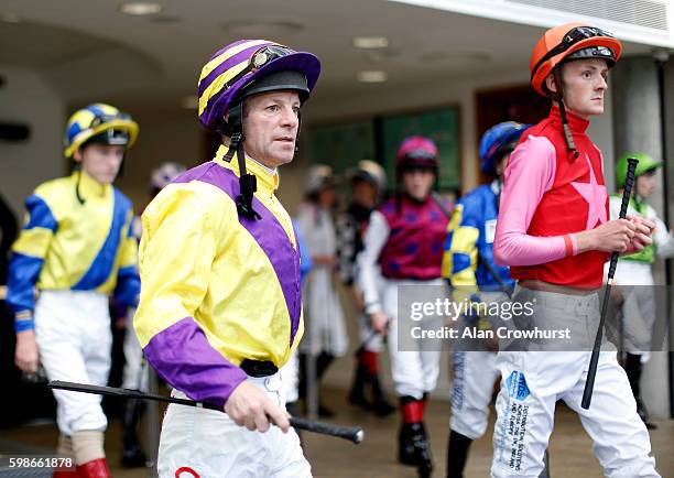 Franny Norton in the weighing room at Ascot Racecourse on September 02, 2016 in Ascot, England.