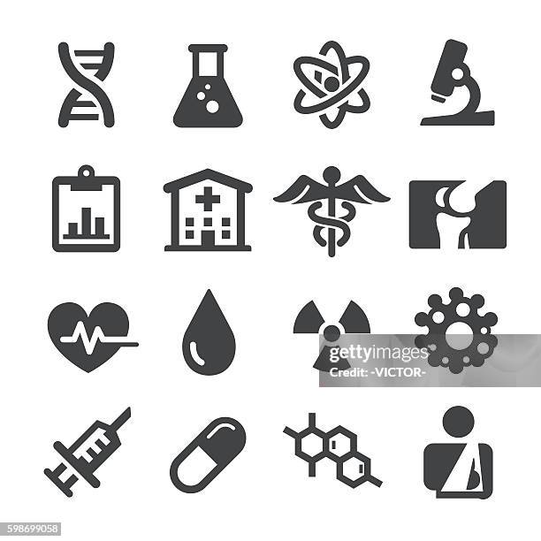 medizinische ikonen set - acme serie - human cell stock-grafiken, -clipart, -cartoons und -symbole