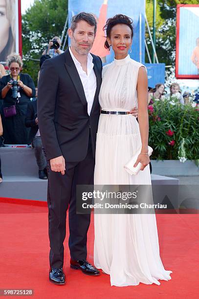 Sonia Rolland and Jalil Lespert attend the premiere of 'Nocturnal Animals' during the 73rd Venice Film Festival at Sala Grande on September 2, 2016...