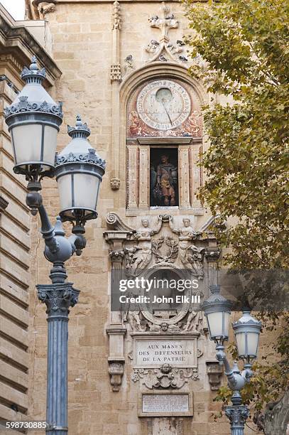 aix en provence, clock tower - aix en provence stock pictures, royalty-free photos & images