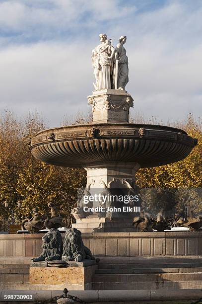 aix en provence, fontaine de la rotunde - aix en provence stock pictures, royalty-free photos & images
