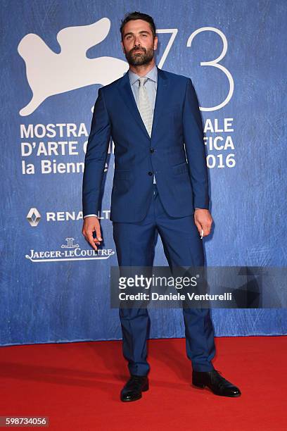 Luca Calvani attends the premiere of 'Franca: Chaos And Creation' during the 73rd Venice Film Festival at Sala Giardino on September 2, 2016 in...