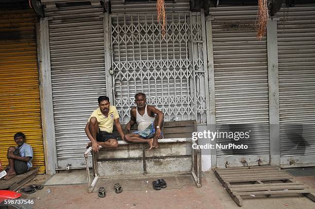 Market Closed ,Labor Relax Moods at Kolkata Barabazar Area ,The Left-affiliated central trade unions have called for a nationwide strike on September...