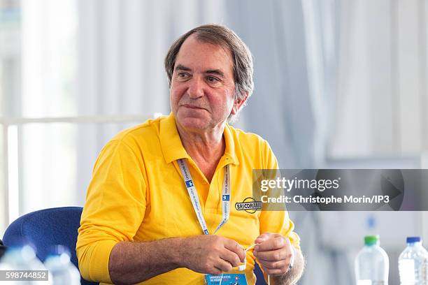 Chairman of Bricolama, the French retail chain specializing in DIY, Jean Claude Bourrelier attends a conference at the Summer University of Medef,...