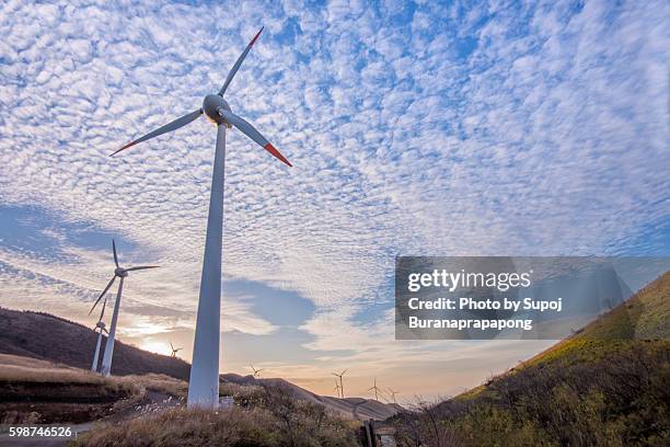 wind power generation - wide angle stock pictures, royalty-free photos & images