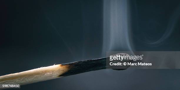 closeup of a smoky match - marc mateos stock pictures, royalty-free photos & images