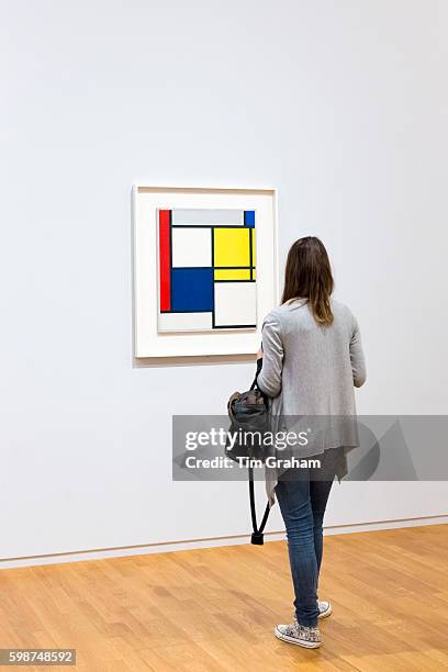 Piet Mondrian oil on canvas 1927 'COMPOSITION NO. 111 WITH RED YELLOW AND BLUE' 20th Century Gallery, Rijksmuseum, Amsterdam.