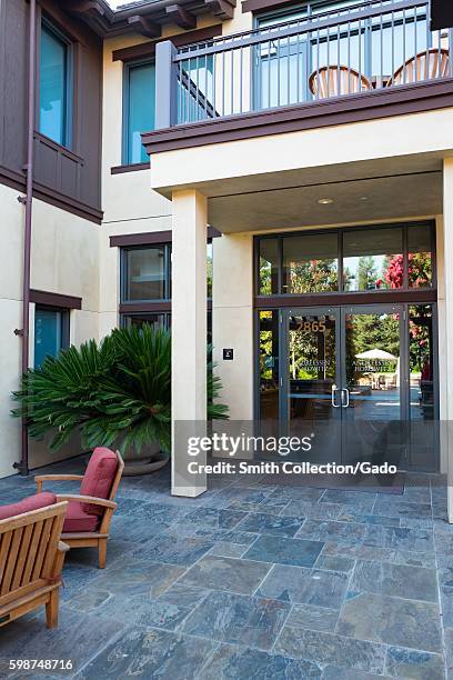 Headquarters of venture capital investment firm Andreessen Horowitz on Sand Hill Road in the Silicon Valley town of Menlo Park, California, August...