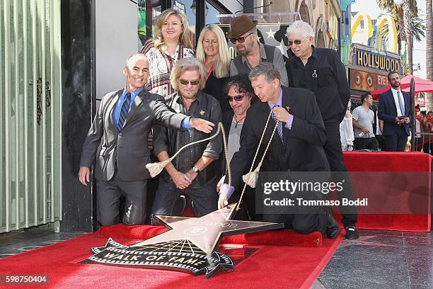 Musicians Dave Stewart, Daryl Hall, John Oates music executive Jerry Greenberg, politician Mitch O'Farrell and CEO of the Hollywood Chamber of...