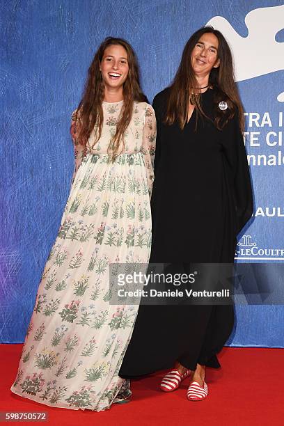 Vera and Bianca Arrivabene attend the premiere of 'Franca: Chaos And Creation' during the 73rd Venice Film Festival at Sala Giardino on September 2,...