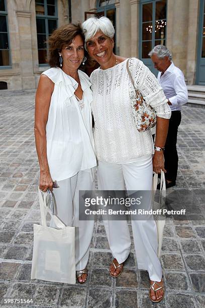 Writer Christine Orban and architect Linda Pinto attend the Presentation of the new Van Cleef & Arpels Collection : "L'Arche de Noe racontee par Van...