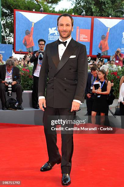 Tom Ford attends "Nocturnal Animals' Premiere during the 73rd Venice Film Festival at on September 2, 2016 in Venice, Italy.