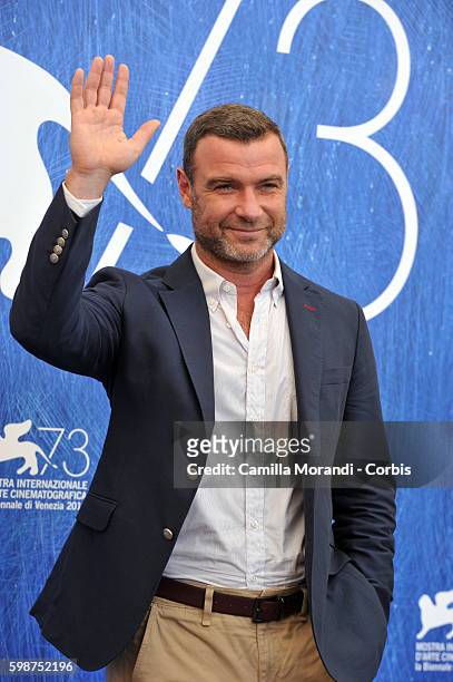 Liev Schreiber attends the the Persol Tribute to Visionary Talent Award to Liev Schreiber event and 'The Bleeder' Premiere during the 73rd Venice...