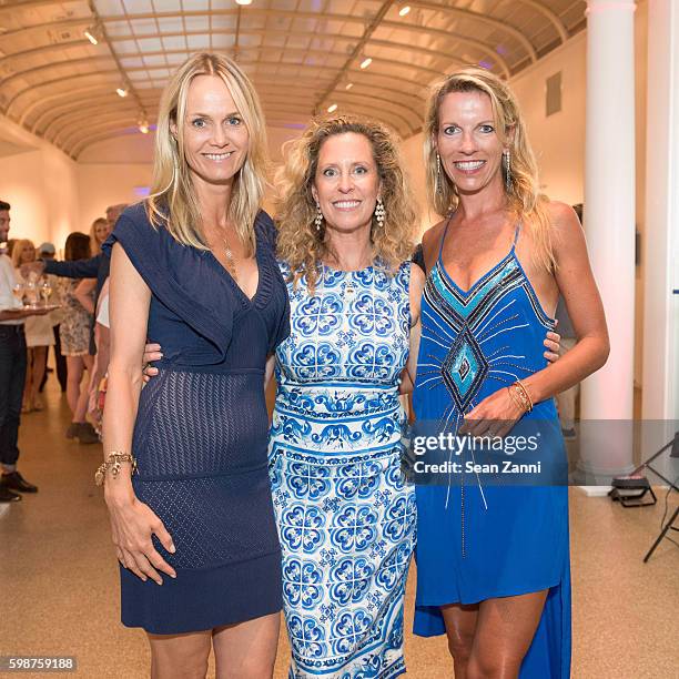 Lise Evans, Simone Levinson and Stephanie Hessler attend Southampton Arts Center's SummerFest Food & Wine Festival 2016 at Southampton Arts Center on...