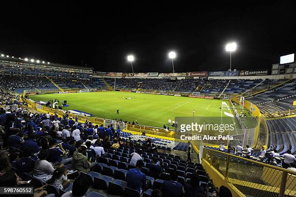 General view of Cuscatlan Stadium prior to a match between El Salvador and Mexico as part of FIFA 2018 World Cup Qualifiers at Cuscatlan Stadium on...