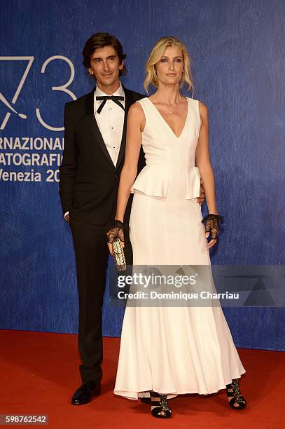 Tereza Maxova and guest attend the premiere of 'Franca: Chaos And Creation' during the 73rd Venice Film Festival at Sala Giardino on September 2,...