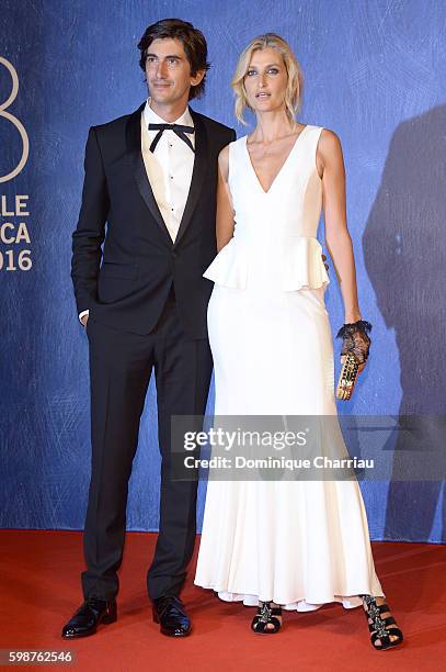 Tereza Maxova and guest attend the premiere of 'Franca: Chaos And Creation' during the 73rd Venice Film Festival at Sala Giardino on September 2,...