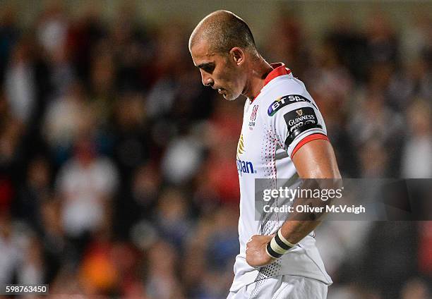 Northern Ireland , Ireland - 2 September 2016; Ruan Pienaar of Ulster after the Guinness PRO12 Round 1 match between Ulster and Newport Gwent Dragons...