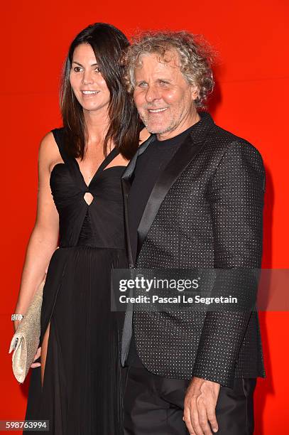 Arianna Alessi and Renzo Rosso attend the premiere of 'Franca: Chaos And Creation' during the 73rd Venice Film Festival at Sala Giardino on September...