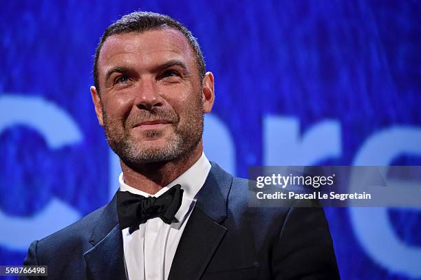 Liev Schreiber is awarded with the Persol tribute to Visionary Talent Award 2016 at the premiere of 'The Bleeder' during the 73rd Venice Film...