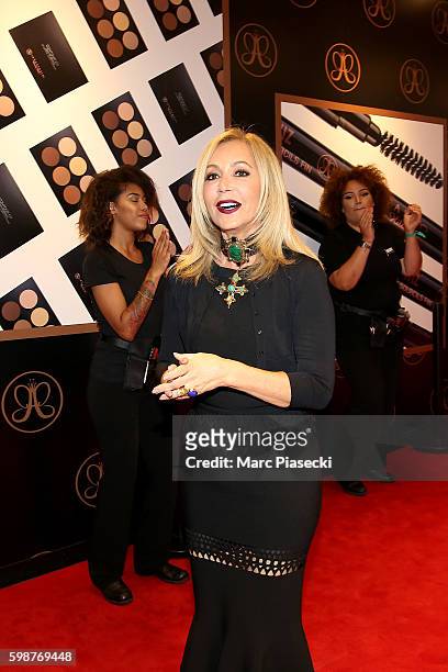 Anastasia Soare arrives to the Anastasia Beverly Hills Launches Beauty Line Exclusively at Sephora Champs-Elysees on September 2, 2016 in Paris,...