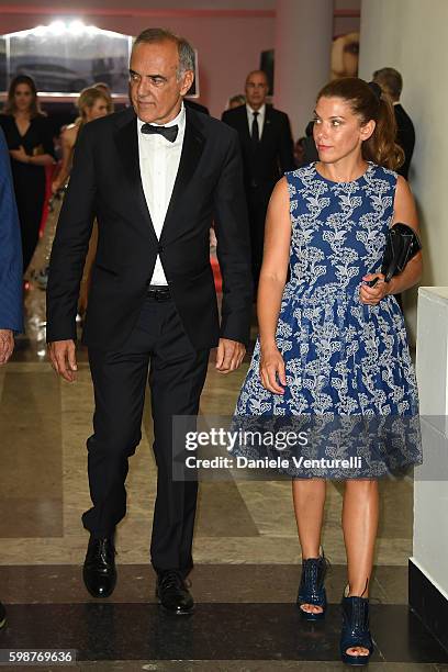 Director of the festival Alberto Barbera attends the premiere of 'The Bleeder' during the 73rd Venice Film Festival at Sala Grande on September 2,...