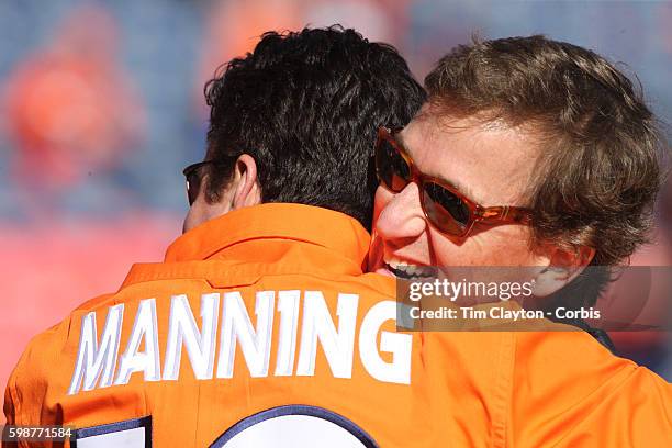 Cooper Manning, brother of Payton Manning, on the sidelines before the Denver Broncos vs Pittsburgh Steelers, NFL Divisional Round match at Authority...