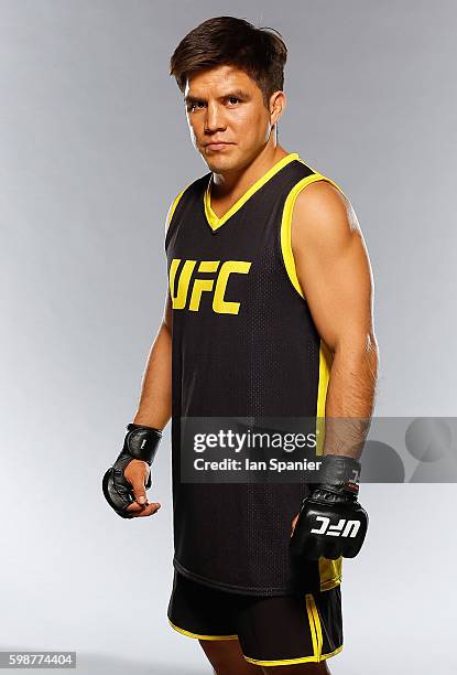 Head coach Henry Cejudo poses for a portrait during a UFC photo session on July 6, 2016 in Las Vegas, Nevada.