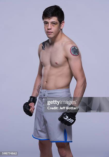 Brandon Moreno poses for a portrait during a UFC photo session on July 21, 2016 in Las Vegas, Nevada.