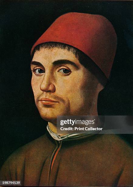 Portrait of a Man, circa 1475, . Painting held at The National Gallery, London. From The National Gallery, Vol. One [T. C. & E. C. Jack, London and...
