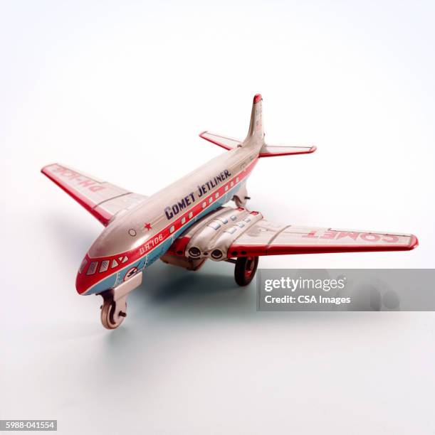 toy jet passenger airplane - model aeroplane stock pictures, royalty-free photos & images