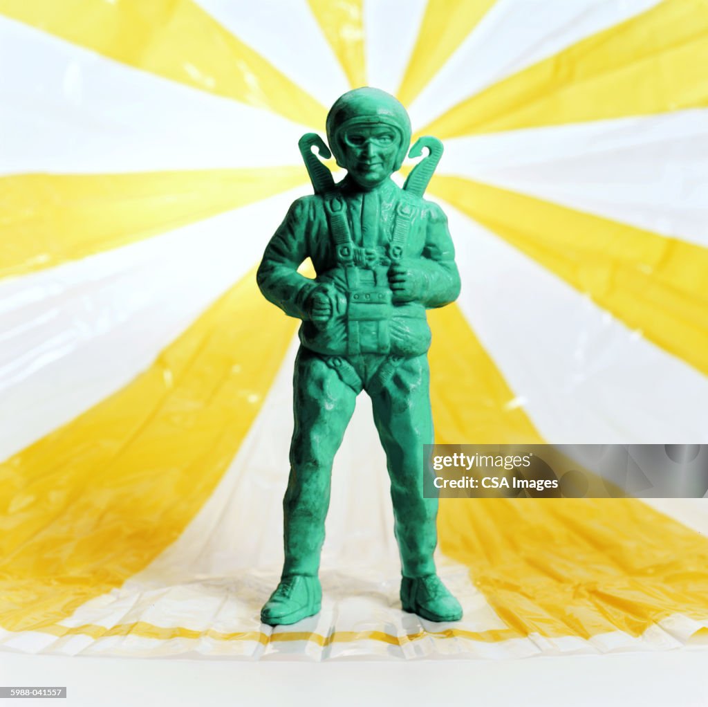 Toy Paratrooper with Parachute
