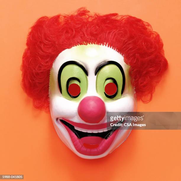 clown mask - clown photos et images de collection