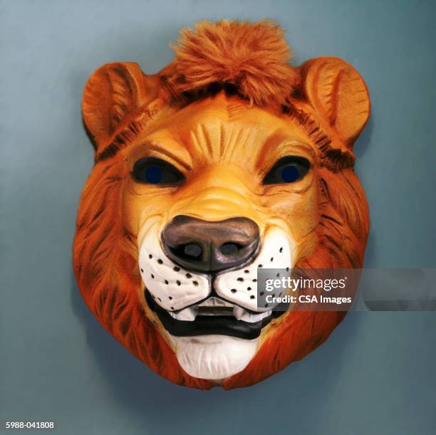 lion mask - cat face mask stock pictures, royalty-free photos & images