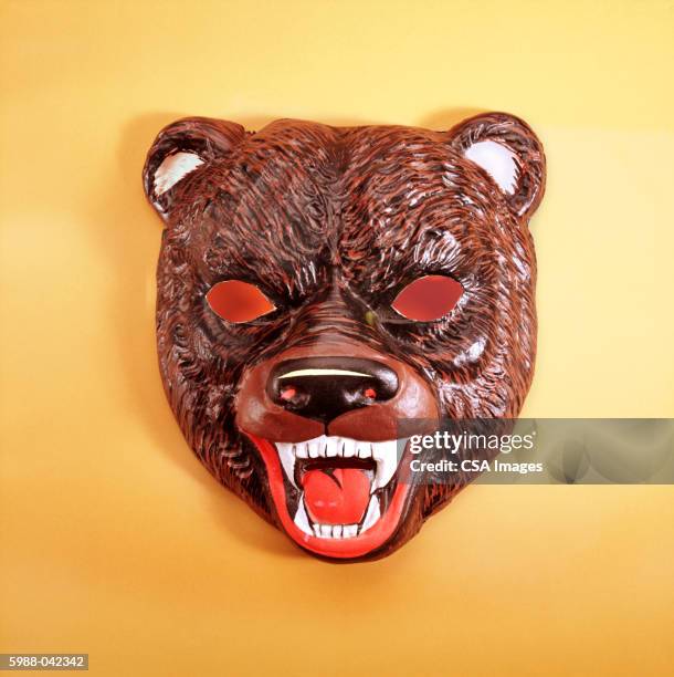 bear mask - mask disguise stockfoto's en -beelden