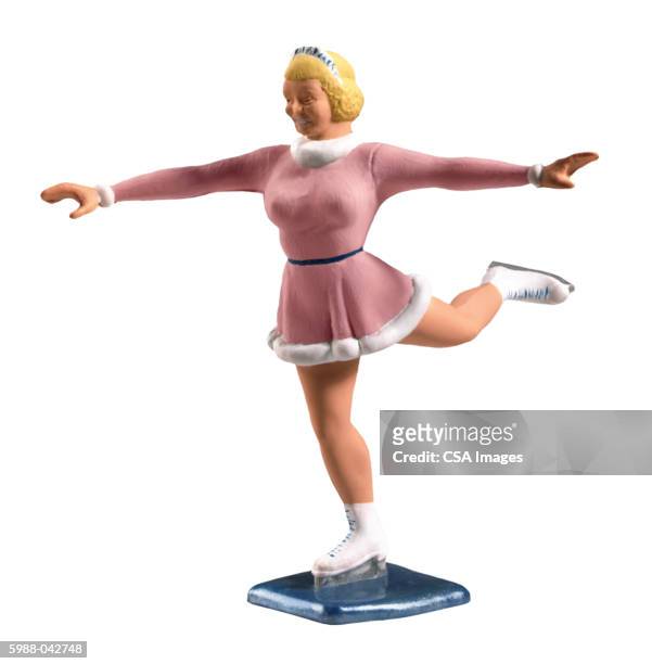 figure skater figurine - figure skater stockfoto's en -beelden