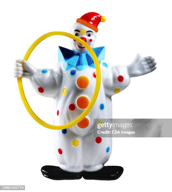 clown figurine - hula hoop studio stock pictures, royalty-free photos & images