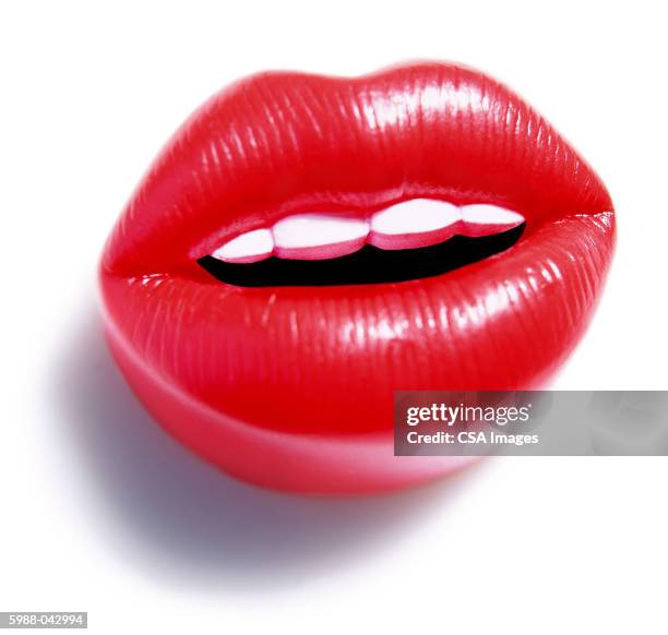 plastic lips - big lips stock pictures, royalty-free photos & images