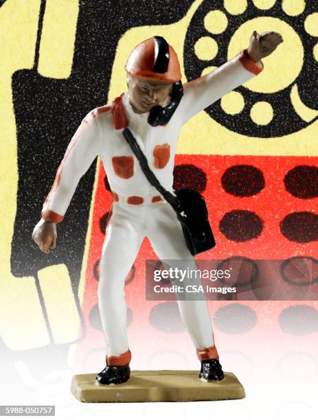 construction worker figurine - builder phone stock illustrations