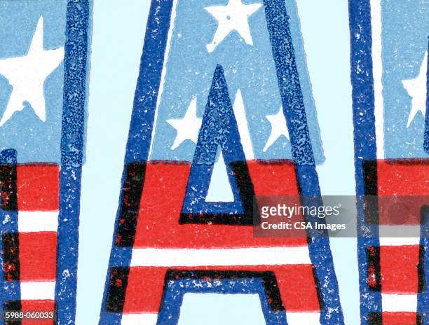 the letter "a" - american culture stock illustrations