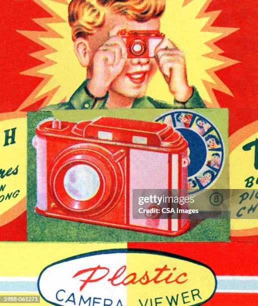 ad for "plastic camera viewer" - advertising stock illustrations