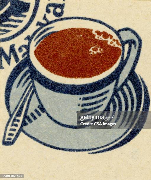 cup of coffee - saucer stock illustrations