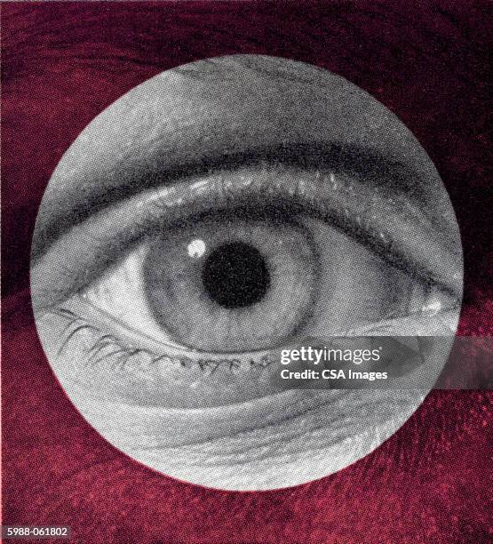 eye in circle - vouyer stock pictures, royalty-free photos & images