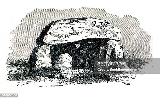 dolmen in the netherlands - doelman stock illustrations