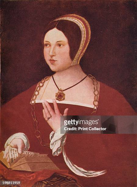 Thought to be Margaret Tudor, circa 1528 . From The Outline of Art, edited by Sir William Orpen, K.B.E. R.A. R.I.. [George Newnes Limited, London,...