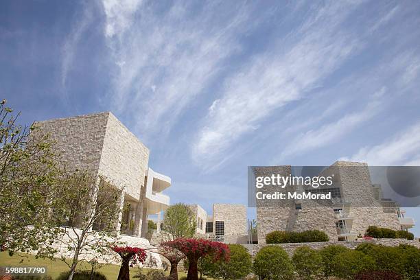 j. paul getty museum central garden - getty center stock pictures, royalty-free photos & images