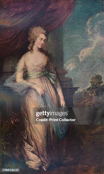 Georgiana, Duchess of Devonshire . Painting held at the National Gallery of Art, Washington. From A History of Painting, Volume VII, by Haldane...
