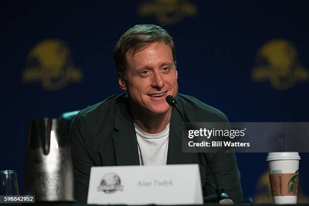 Director/writer/actor Alan Tudyk participates in the Con Man panel at Dragon Con on September 2, 2016 in Atlanta, Georgia.