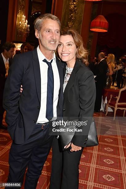 Antoine de CaunesÊand Daphne Roulier attend the Dinner Party - 42nd Deauville American Film Festival Opening Ceremony at the CID on September 2, 2016...